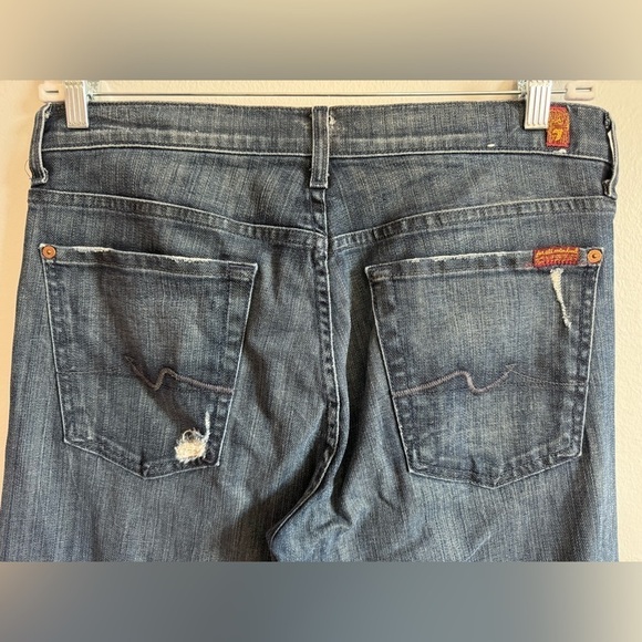 7 For All Mankind Men's Austyn Relaxed Fit Straight Leg Jeans 34x31.5” - Picture 6 of 8